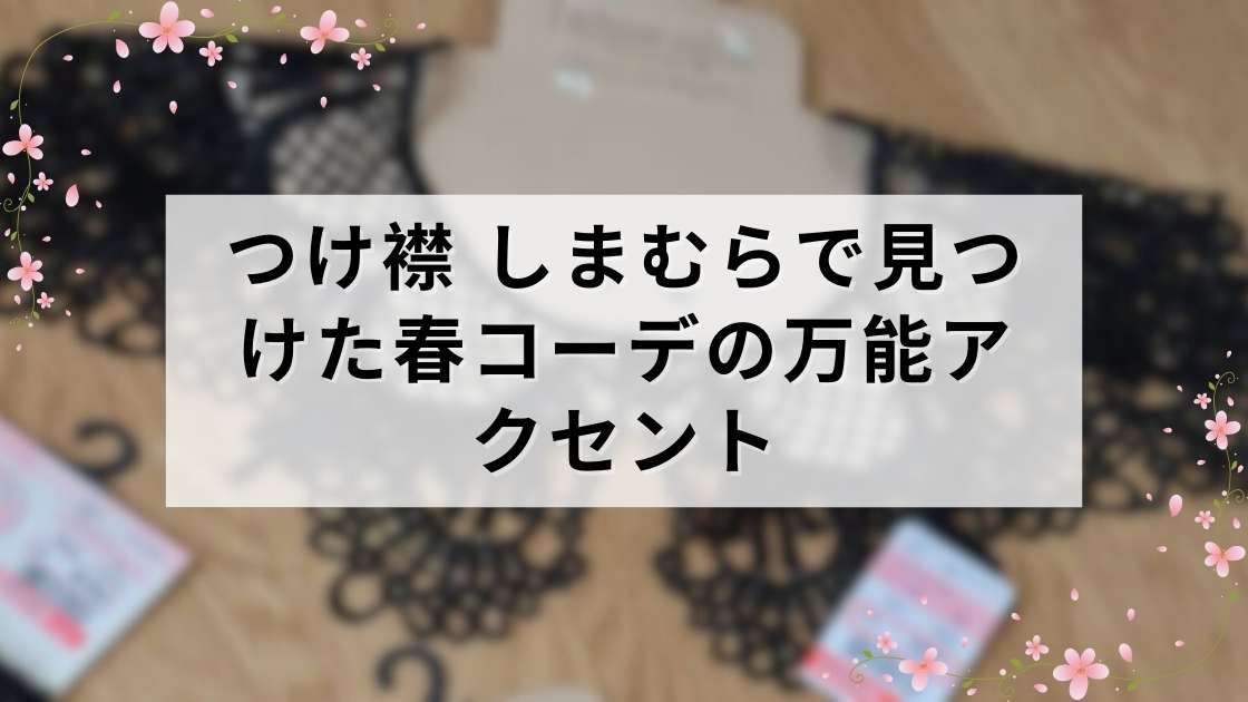 つけ襟 しまむらで見つけた春コーデの万能アクセント