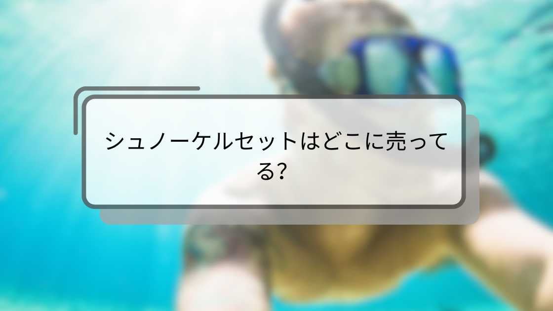 シュノーケルセットはどこに売ってる?